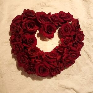 Pier 1 Imports Faux Rose Heart  Wreath